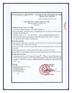 Giấy phép xử lý chất thải nguy hại Giấy phép xử lý chất thải nguy hại